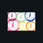 Toile l'horloge - pop art<br><div class="desc">L'horloge Vintage est l'art pop pour votre maison ou bureau.</div>