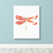 Toile libellule de fleurs avec sakura de bijoux (Insitu (Plancher de Bois))