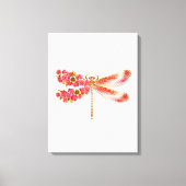 Toile libellule de fleurs avec sakura de bijoux (Recto)