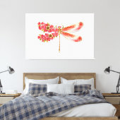 Toile libellule de fleurs avec sakura de bijoux (Insitu(Chambre))