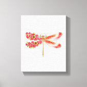 Toile libellule de fleurs avec sakura de bijoux (Recto)