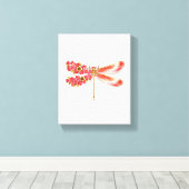 Toile libellule de fleurs avec sakura de bijoux (Insitu (Plancher de Bois))