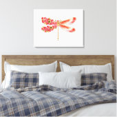Toile libellule de fleurs avec sakura de bijoux (Insitu(Chambre))
