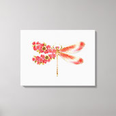 Toile libellule de fleurs avec sakura de bijoux (Recto)