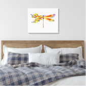Toile libellule de fleurs jaunes (Insitu(Chambre))