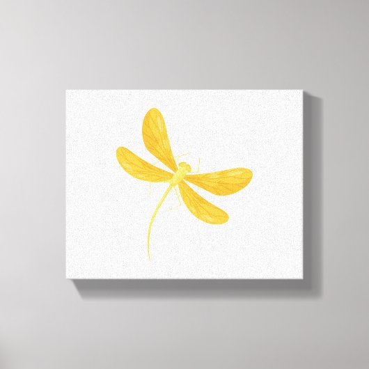 Toile libellule jaune (Recto)