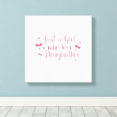 Toile Libellule Juste Une Fille Qui Aime Les Libellules (Insitu (Plancher de Bois))