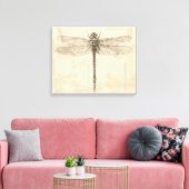 Toile Libellule Vintage Antique Classique Nature (Insitu(Salon))