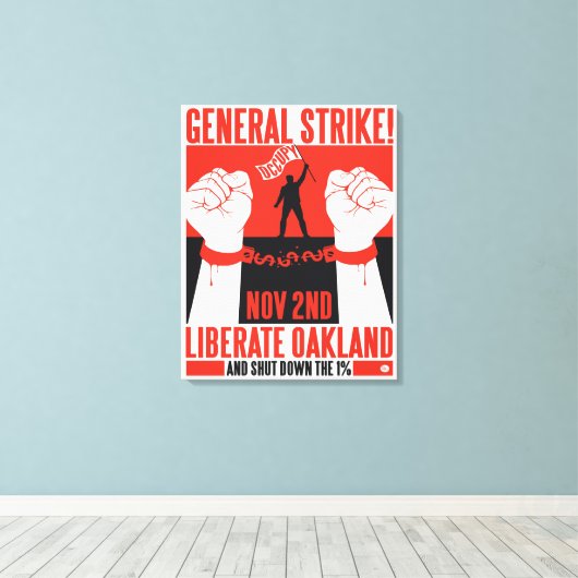 Toile Libérer Oakland Occupy Wall Street Wrapped Canvas (Insitu (Plancher de Bois))