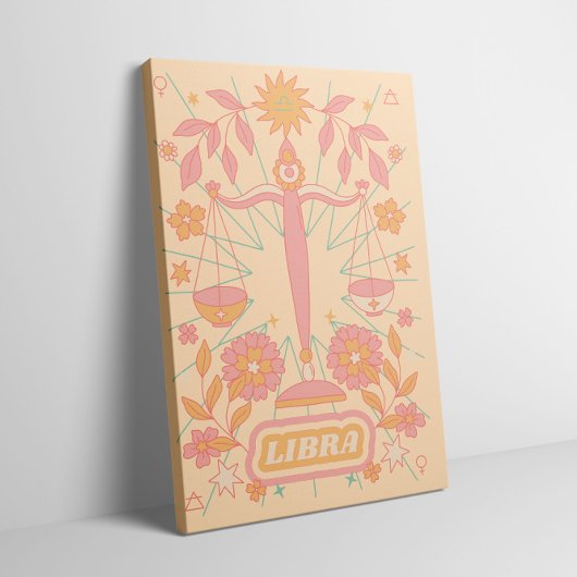 Toile Libra Celestial Zodiac Pastel Dreams Wall Arts