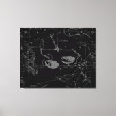 Toile Libra Constellation Map Hevelius 1690 sept oct. (Recto)