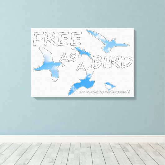 Toile Libre comme un oiseau (Insitu (Plancher de Bois))