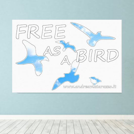 Toile Libre comme un oiseau (Insitu (Plancher de Bois))