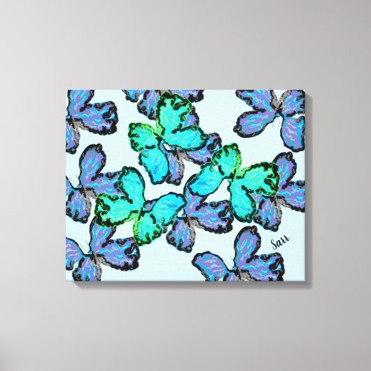 Toile : Libre Comme Un Papillon (Recto)