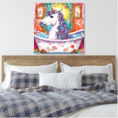 Toile Licorne adorable dans le bain (Insitu(Chambre))