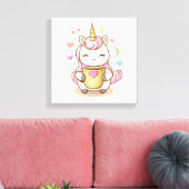 Toile Licorne amatrice de café (1) (Insitu(Salon))