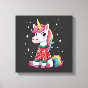 Toile Licorne avec Sweat de Noël Licorne Filles Chris