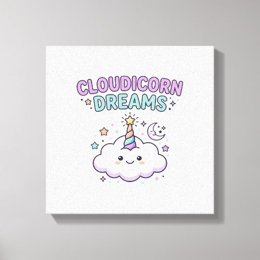 Toile Licorne Cloudicorn Rêves Tendance Graphique Tee De (Recto)