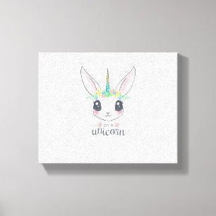 Toile licorne de lapin mignonne et drôle