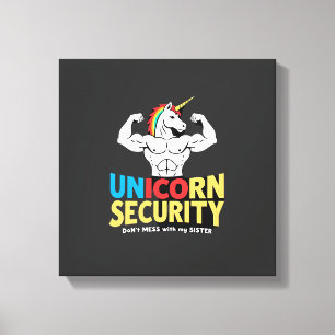 Toile Licorne de sécurité drôle de frère ne plaisante pa