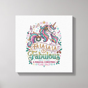 Toile Licorne Fa La La La Fabuleux Fond Blanc Mignon