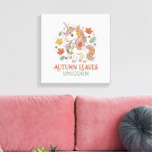 Toile Licorne Feuilles D'automne Licorne Graphisme Merch (Insitu(Salon))
