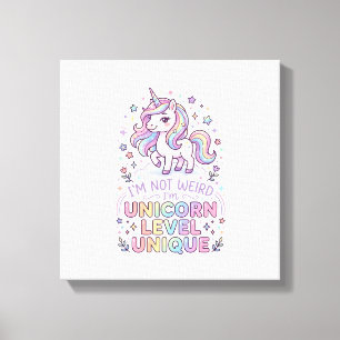 Toile Licorne Je ne suis pas bizarre, je suis Licorne Ni