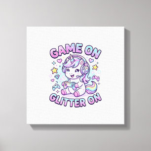 Toile Licorne Jeu Sur Paillettes Sur Graphisme Marchandi
