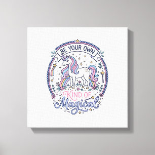 Toile Licorne Soyez Votre Propre Genre de Magique Enjoué