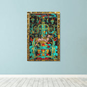 Toile Lid of Great Tomb of Pakal - Astronaut Palenque (Insitu (Plancher de Bois))