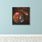 Toile Lien fluide Abstrait Art Quad Canvas Imprimer (Insitu (Plancher de Bois))