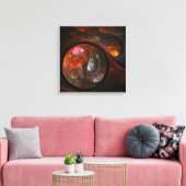 Toile Lien fluide Abstrait Art Quad Canvas Imprimer (Insitu(Salon))