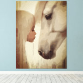 Toile Lien Innocent – Enfant et Cheval Art (Insitu (Plancher de Bois))