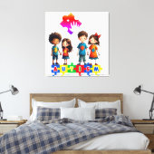 Toile Lien vers l'autisme (Insitu(Chambre))
