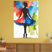 Toile lienzo Bailarina arte abstracto en acuarela (Insitu(Salon))