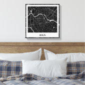 Toile Lienzo mapa minimalista Berlín - Negro-blanco (Insitu(Chambre))