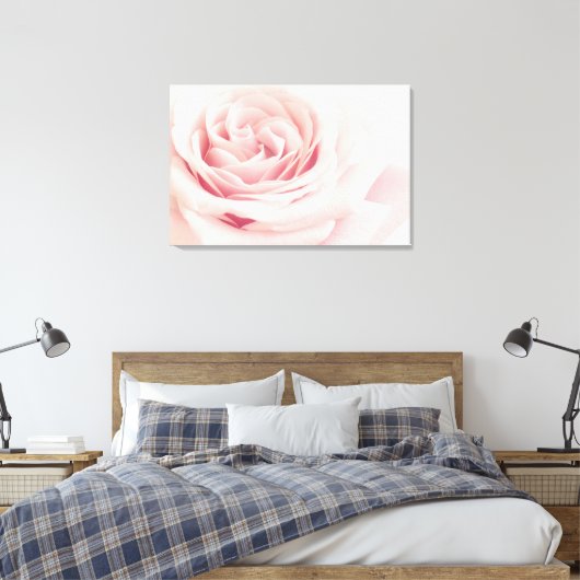 Toile Light Pink Rose Flower (Insitu(Chambre))