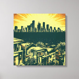 Toile Ligne aérienne de Los Angeles #2