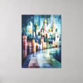 Toile Ligne aérienne géométrique Abstraite de Moscou ave (Recto)