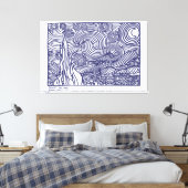 Toile ligne art Starry Night (Insitu(Chambre))
