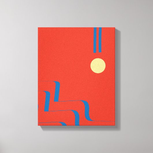 Toile Ligne bleue du milieu du siècle, Art des lignes, A (Recto)