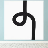 Toile Ligne bouclée - Noir sur blanc (Insitu (Plancher de Bois))