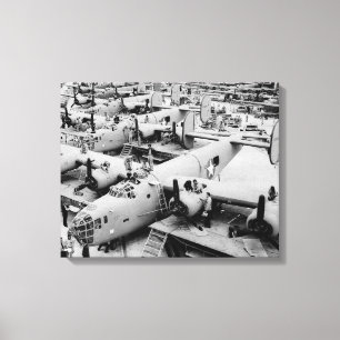 Toile Ligne de montage du bombardier B-24, 1943