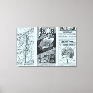 Toile Ligne de peuples de carte des vapeurs