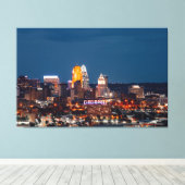 TOILE LIGNE SKYLINE DE CINCINNATI IMPRIMER SUR LES CANVA (Insitu (Plancher de Bois))