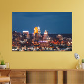 TOILE LIGNE SKYLINE DE CINCINNATI IMPRIMER SUR LES CANVA (Insitu(Salon))