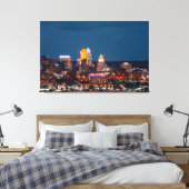TOILE LIGNE SKYLINE DE CINCINNATI IMPRIMER SUR LES CANVA (Insitu(Chambre))
