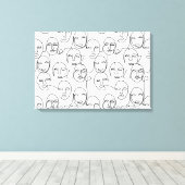 Toile Lignes Abstraites modernes face à l'art de ligne c (Insitu (Plancher de Bois))