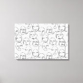 Toile Lignes Abstraites modernes face à l'art de ligne c (Recto)