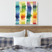 Toile Lignes arc-en-ciel Aquarelle (Insitu(Chambre))